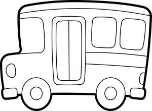 Раскраска маленький игрушечный автобус