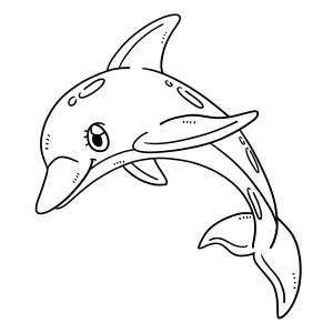 Раскраска дельфин «Гармония в движении»