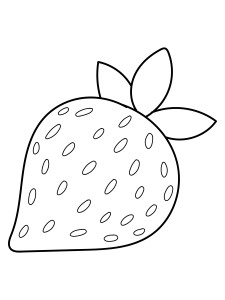 Раскраска свежая летняя ягода клубника