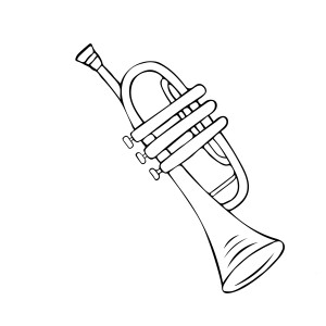 Раскраска игрушка музыкальная труба