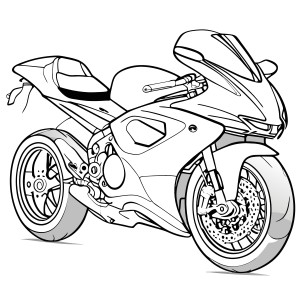 Раскраска мотоцикл «Бросок в адреналин»