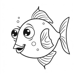 Раскраска рыба «Подводное созвездие»