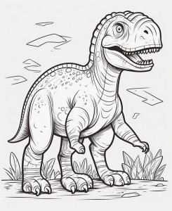 Раскраска реалистичный динозавр