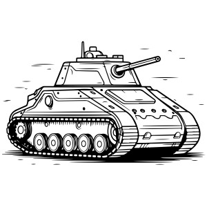 Раскраска танк-герой