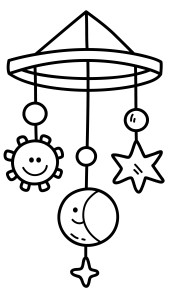 Раскраска игрушки колыбельные солнышко, звездочка и луна
