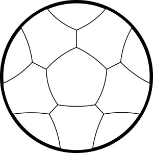 Раскраска игрушка футбольный мяч