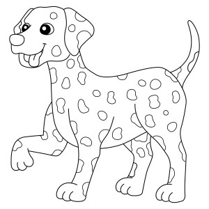 Раскраска собака далматинской породы