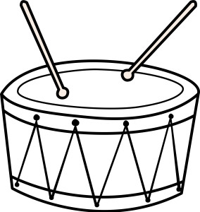Раскраска музыкальная детская игрушка барабан