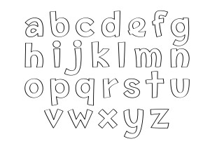 Раскраска буквы английского алфавита без картинок