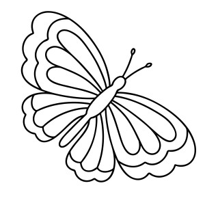 Раскраска радужная бабочка