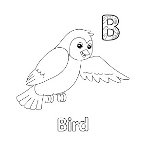 Раскраска буква B английского алфавита