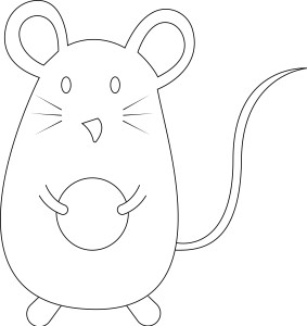 Раскраска толстая мышка