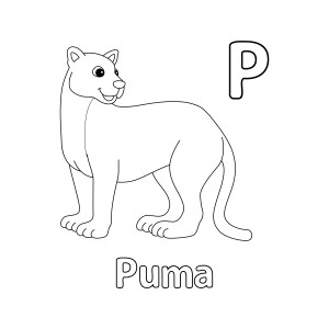Раскраска буква P английского алфавита