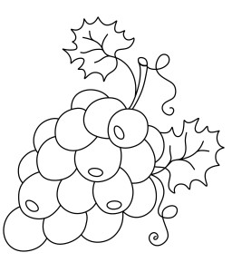 Раскраска фермерская виноградная гроздь