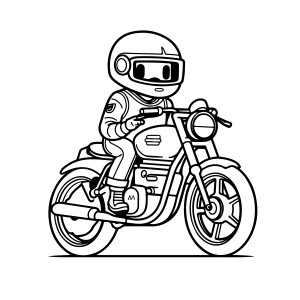 Раскраска мотоцикл «Гром и молния»