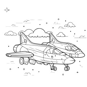 Раскраска истребитель «Воздушный гонщик»