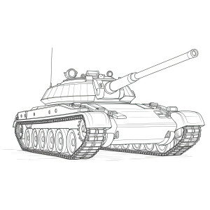 Раскраска танк «Военный ураган»