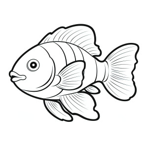 Раскраска рыба «Морская экзотика»