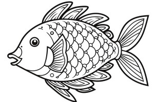 Раскраска сказочная рыба