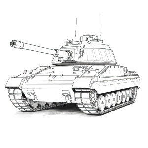 Раскраска танк «Боевая машина»