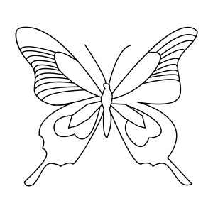 Раскраска отличная бабочка