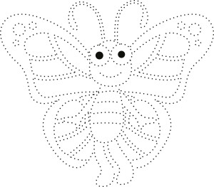 Раскраска сказочная бабочка по точкам